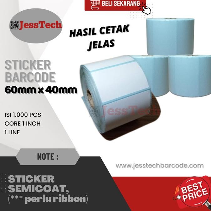 

Sale Stiker Barcode Label 6X4 Cm Isi 1.000Pcs Semicoat