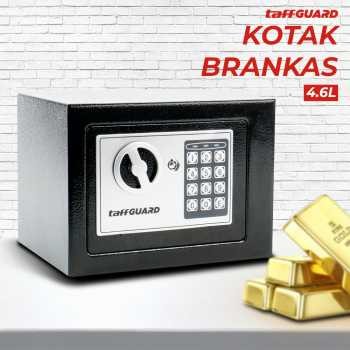 

TaffGUARD Kotak Brankas Hotel Mini Password Deposit Box Coin Slot 4.6L