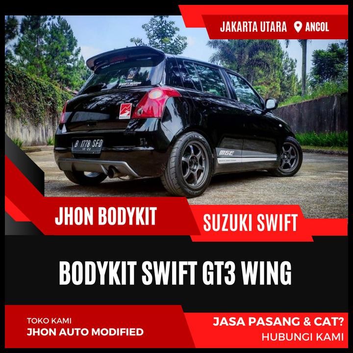 GRATIS ONGKIR BODYKIT SWIFT GT3 WING SWIFT GT3 MODEL GT3 SPORT 