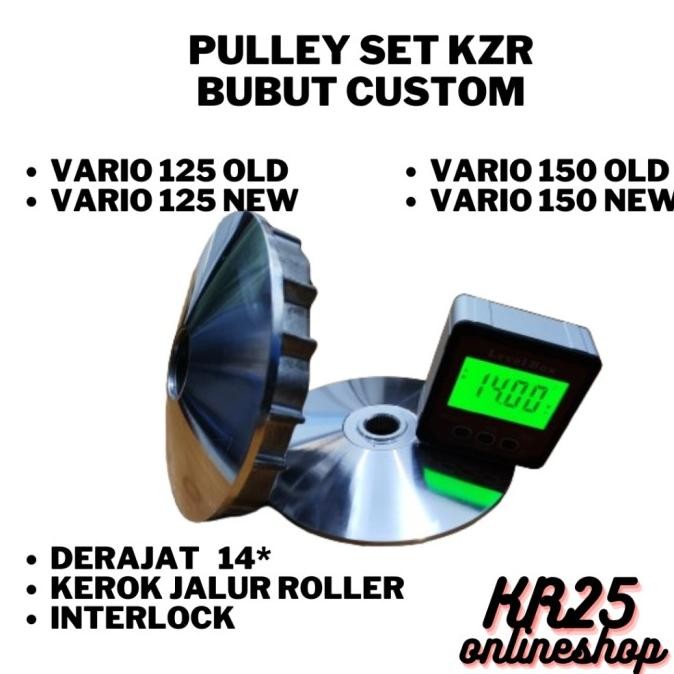 PULLEY SET KZR RUMAH ROLLER CUSTOM KZR PULLEY BUBUT CUSTOM BUBUT RACING KZR VARIO125 150