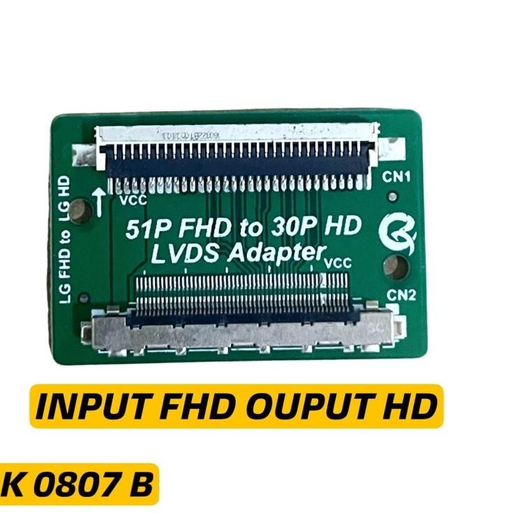 Terkini VS8JD CONVENTER FHD KE HD KONVENTER FHD TO HD KONEKTOR LVDS INPUT 51 PIN OUTPUT 30 PIN W71