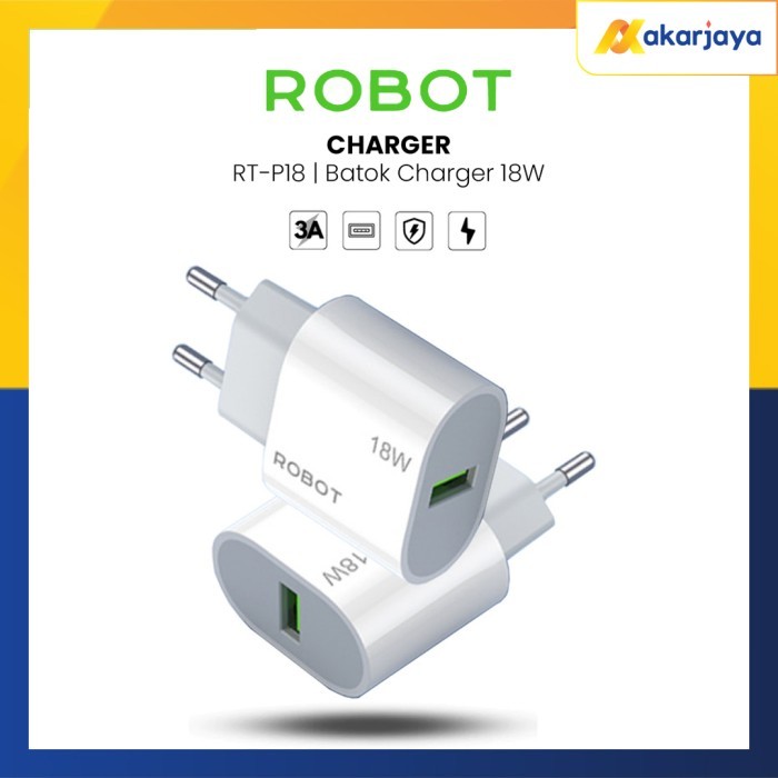 ROBOT RT-P18 Charger Quick Charge Travel Adapter Adaptor 3A 18W Original
