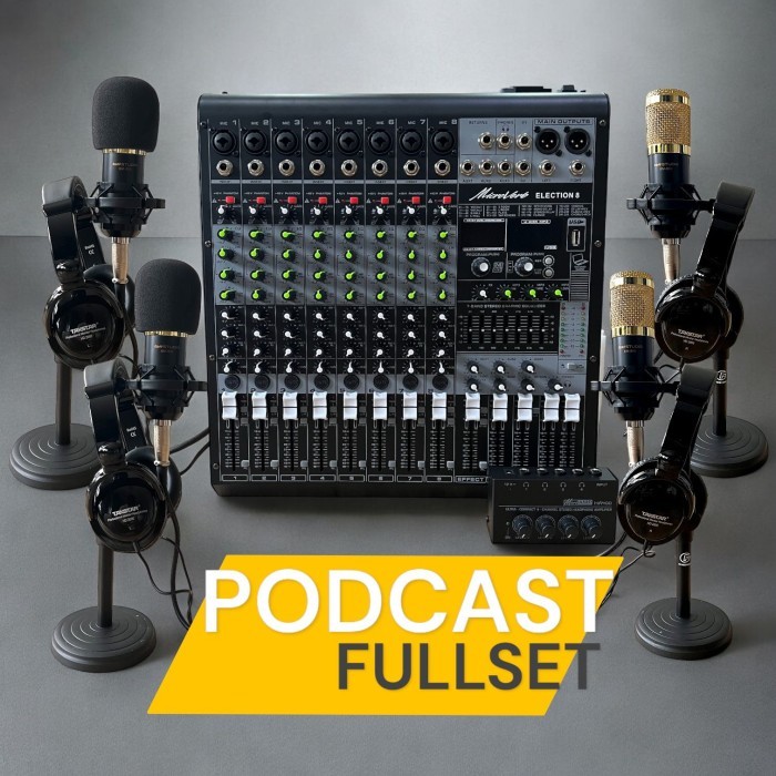 Hilmawanmall - Paket Podcast Premium 4 Mic Lgt-240 Taffstudio Microverb Election 8