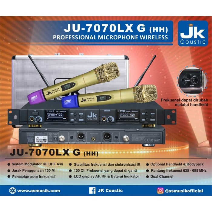 Hilmawanmall - Mic Wireless Jk Coustic Ju 7070 Lx