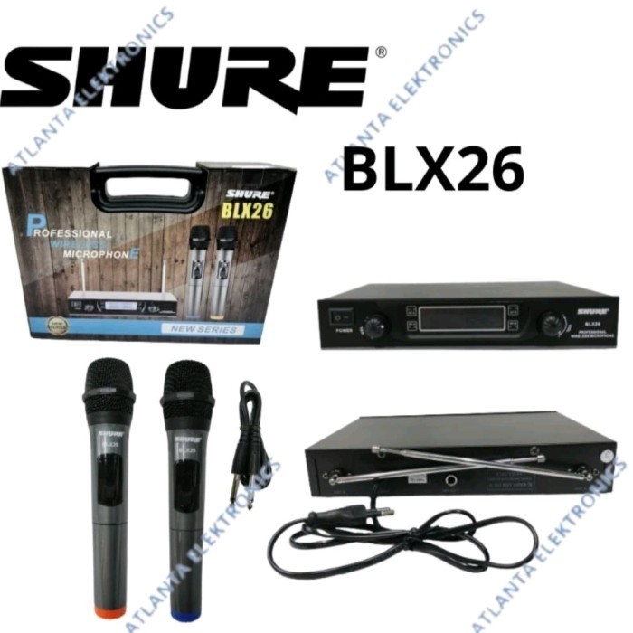 Hilmawanmall - Mic Wireless Shure Blx26/Blx26 Handle Free Koper