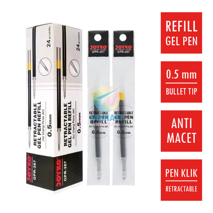 

Refill Isi Ulang Segala Pulpen Gel Pen Joyko Gpr-267 Tebal 0.5 Mm Anti Macet Luntur