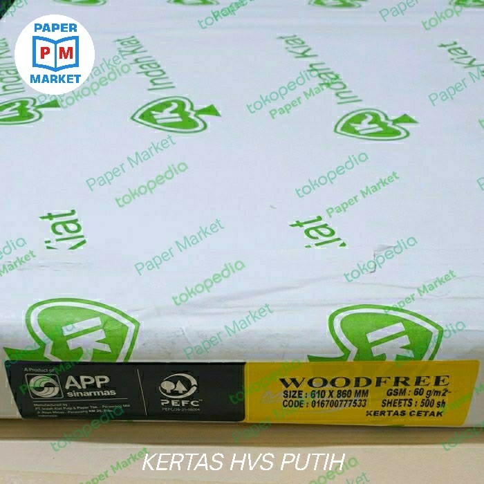 

Kertas Flipchart HVS Putih 61 cm X 86 cm 60gsm - 1 rim