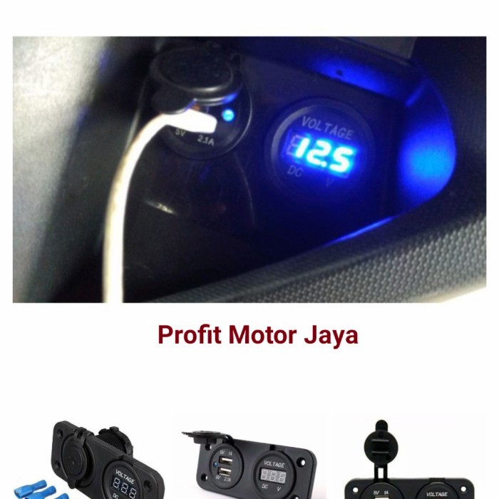 Casan HP Casger HP Volt Meter + USB Port Untuk Motor Nmax