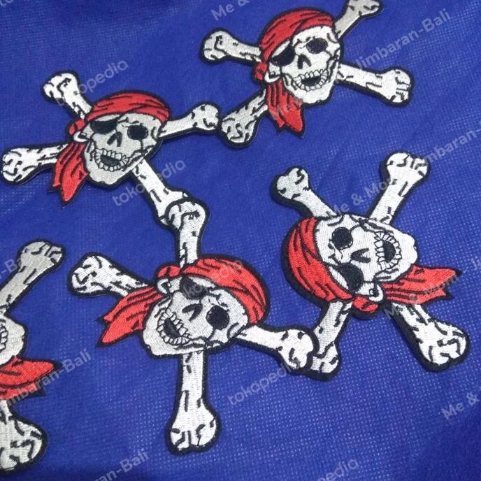 

~~~~~] emblem bajak laut bordir pirate cloth patch