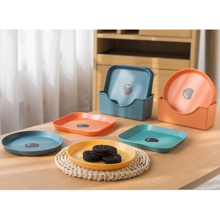 Ht-Piring Set 8In1 - Piring Snack - Piring Kue - Piring Serbaguna