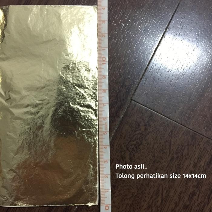 Kertas Gilding Foil Sheet Paper Prada Sepuh Emas Gold Leaf Sheet