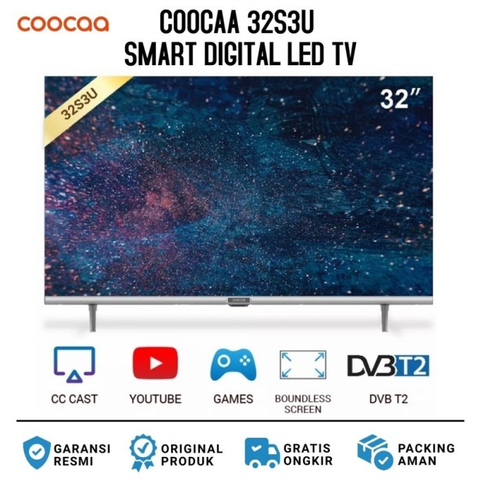 COOCAA 32S3U SMART DIGITAL LED TV 32INCH BEZEL-LESS