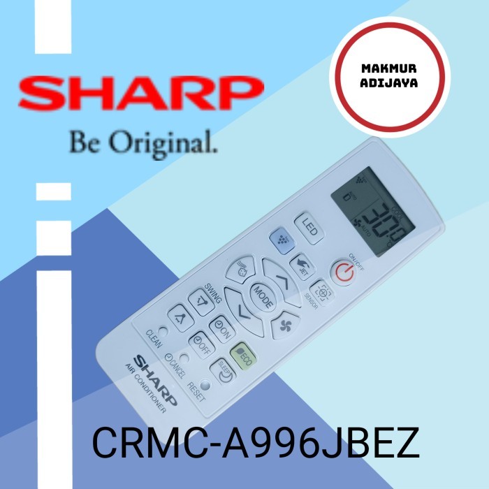 REMOTE AC SHARP PLASMACLUSTER J-TECH INVERTER ORIGINAL CRMC-A996JBEZ
