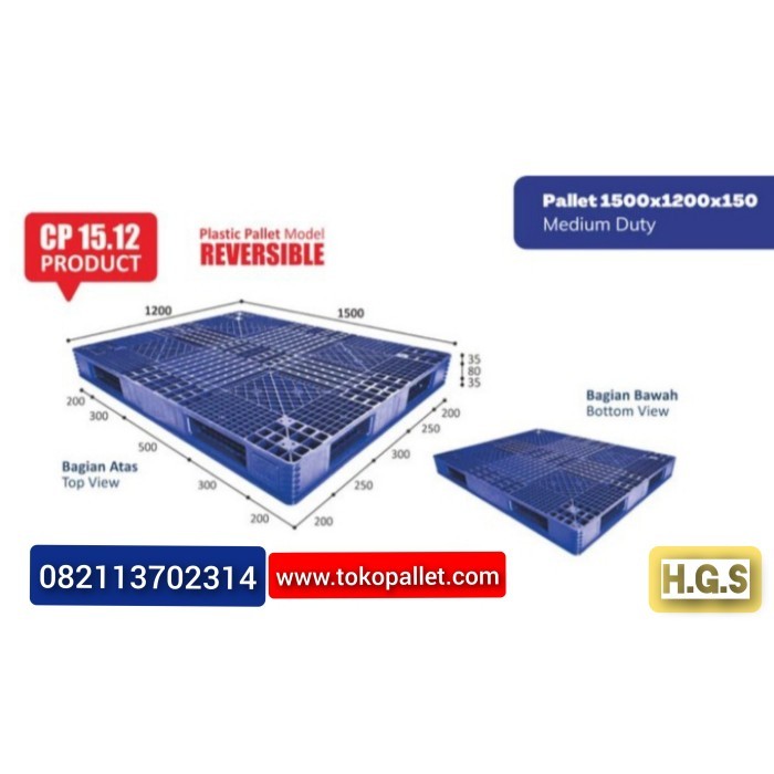

PROMO! Pallet Plastik Baru 1500 x 1200 x 150 mm