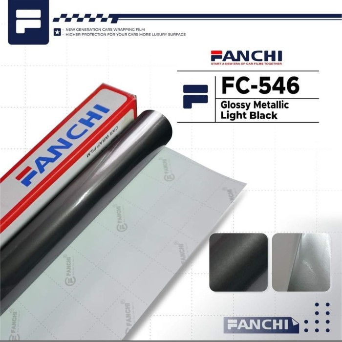 

ROLL Sticker Fanchi FC546 Candy Glossy Mettalic Light Black 50cm ROLL