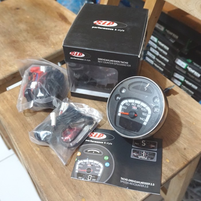}}}}}}] Speedometer Digital Vespa NPX LML Original SIP Layar Black