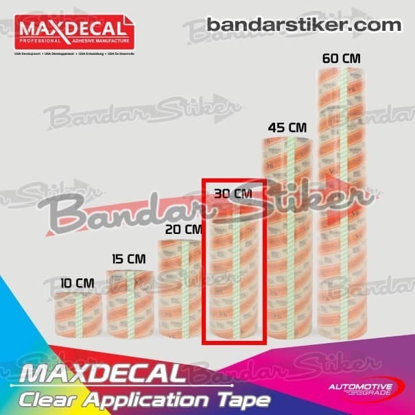 

PROMO! [30CM] MAXDECAL Transfer Tip Masking Tape Plastik ABBA Cutting Sticker