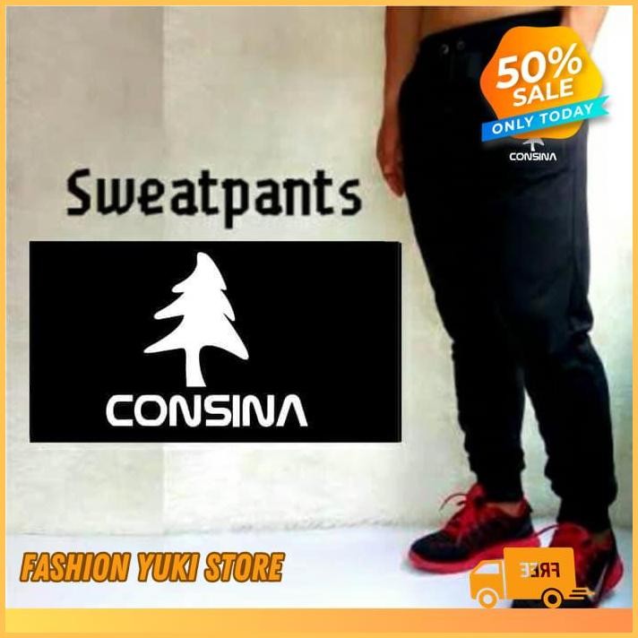 CELANA PANJANG JOGER JOGGER PANTS TRAINING SWEATPANTS CONSINA OUTDOOR OLAHRAGA PRIA WANITA INDONESIA
