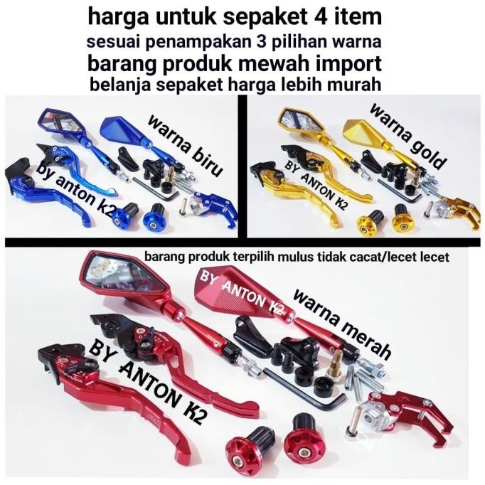 TERLARIS HANDLE REM BRAKE PLUS KACA SPION VARIASI MOTOR BEAT COMBIBRAKE-BEAT KB