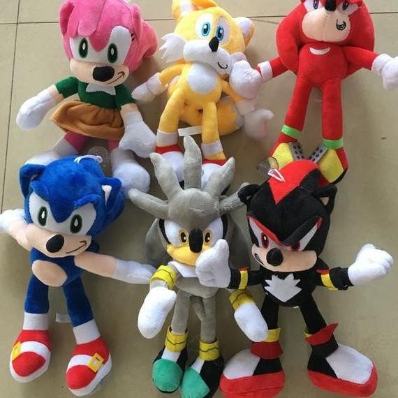 Boneka Sonic 25cm Boneka Tails Boneka Shadow Silva Knuckles New SAR