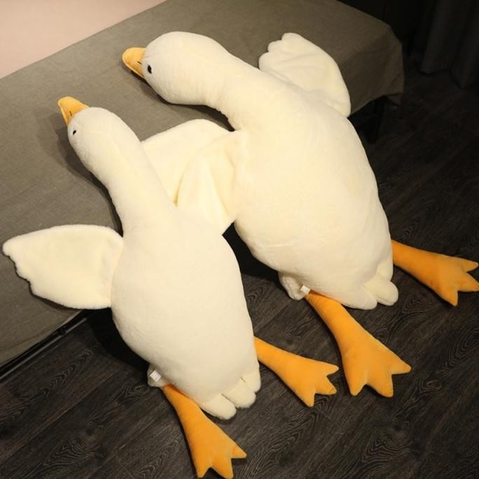 160cmBebek Raksasa Mainan Mewah Berbulu Bantal Tidur Hewan Lucu Boneka SAR