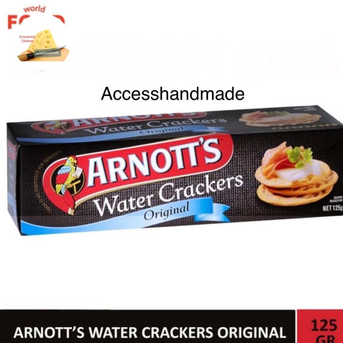 PROMO Arnotts Water Crackers biscuit import arnots biskuit gurih enak