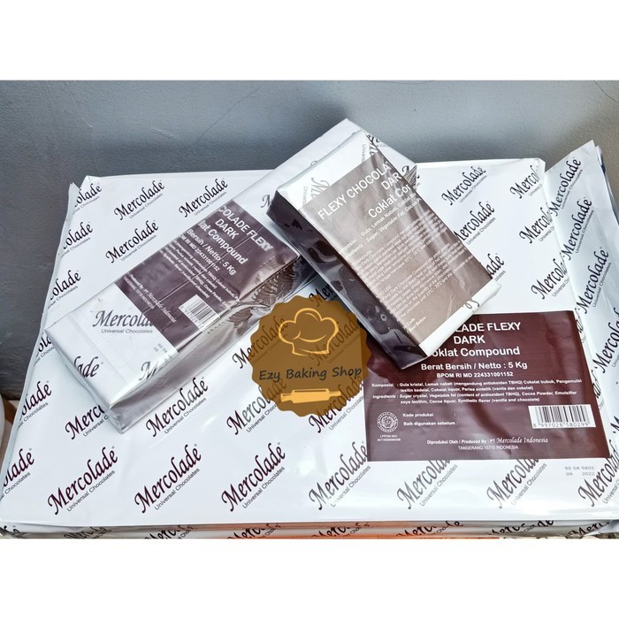 

Mercolade Flexy Dark Compound 5kg / Coklat Batangan / Coklat Compound