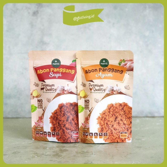 

Abon Panggang Nutriti Bebas MSG Sapi Ayam Ikan Beef Chicken Floss