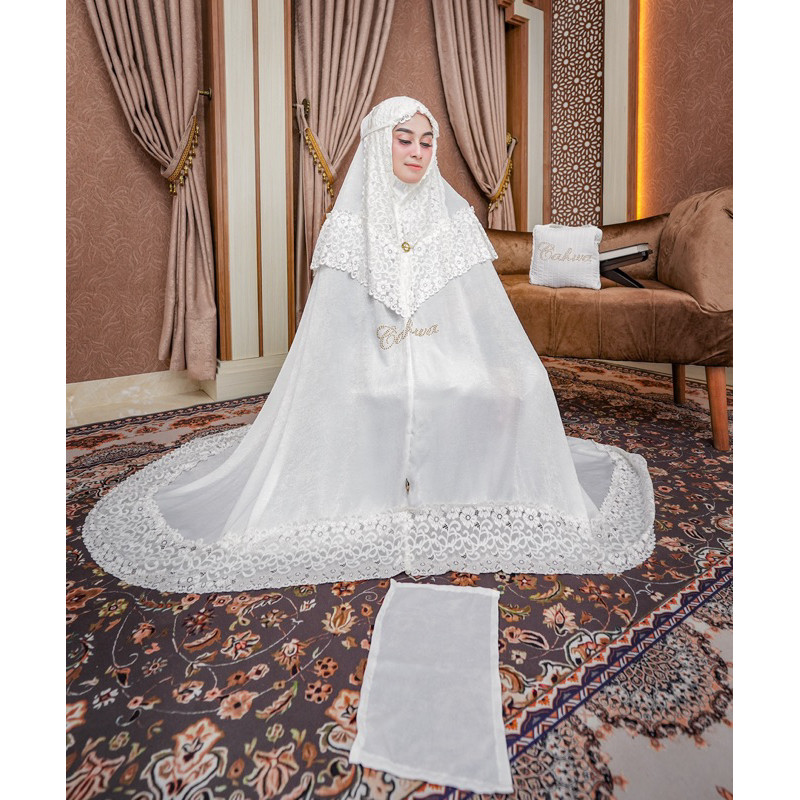 SYAUQIAH MUKENA mukena sutra santorini luxury brukat premium by cahwa