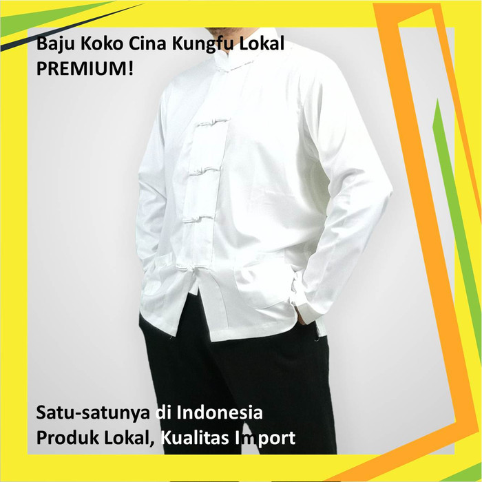 MURAH Kemeja Baju Koko Cina Kungfu Ipman Wingchun Lokal Tangan Panjang
