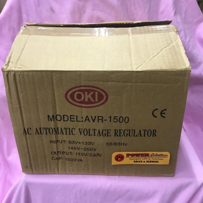 Stabilizer Oki Motor 1500va Untuk Kulkas Ac freazer Tv Ps Komputer [ CHETKI ]