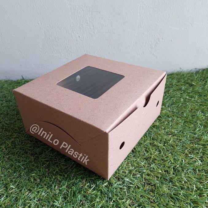 

Garansi! @1Pack Box Kraft Window 15x15x8 / Dus BK Square Full Laminating Dalam