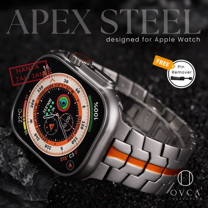 Apple Strap ULTRA 10 9 8 7 6 5 4 SE Apex Steel Band Tali Jam Rantai Besi IWatch / Smart Watch OVCA