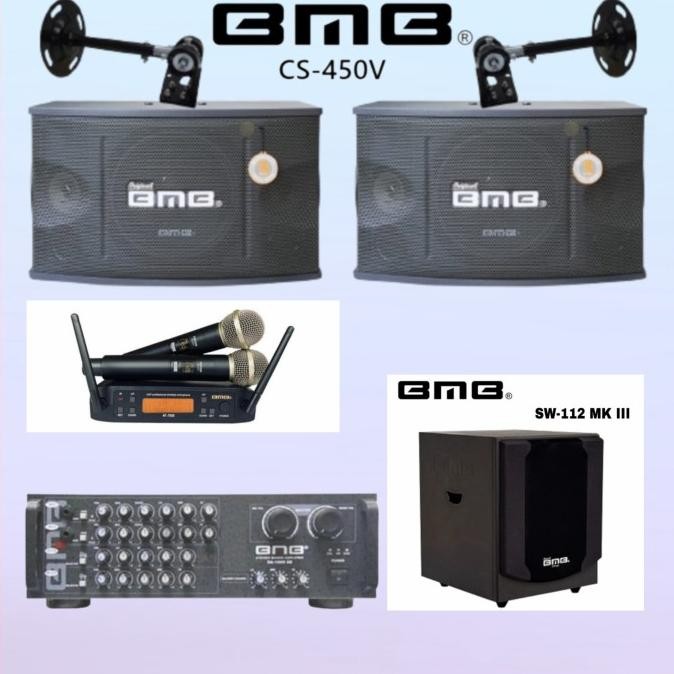 Murah Paket Karaoke Speaker Bmb 10 Inch Ampli Bmb Da-1600 Bt Subwoofer Bmb 12 Inch Mic Wireless Bmb 