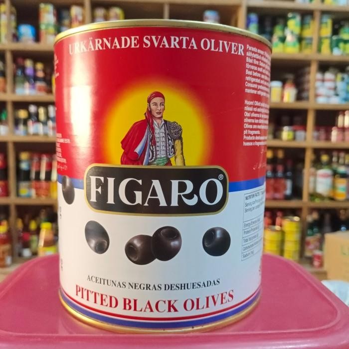 

Figaro Pitted Black Olives/ Buah Olive Hitam Kaleng 3000Gr Termurah 100 % Original