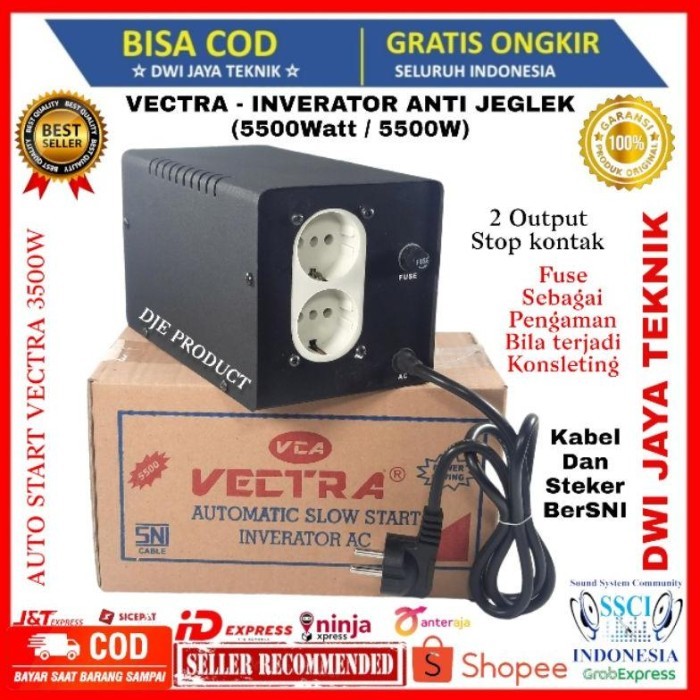 TERBARU TERBAIK VECTRA - INVERATOR ANTI JEGLEK (5500Watt / 5500W) HOT SALE