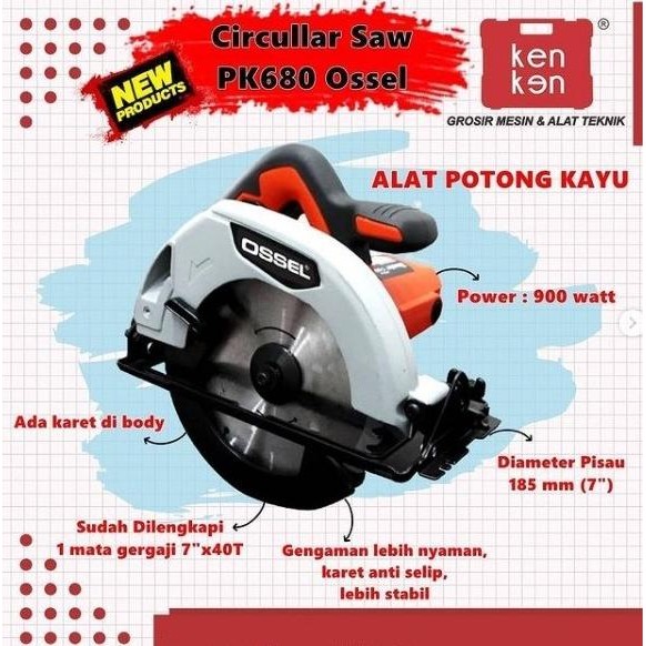 GRATIS Mata Mesin Gergaji Kayu PK680 Mesin Circular Saw PK680 Ossel