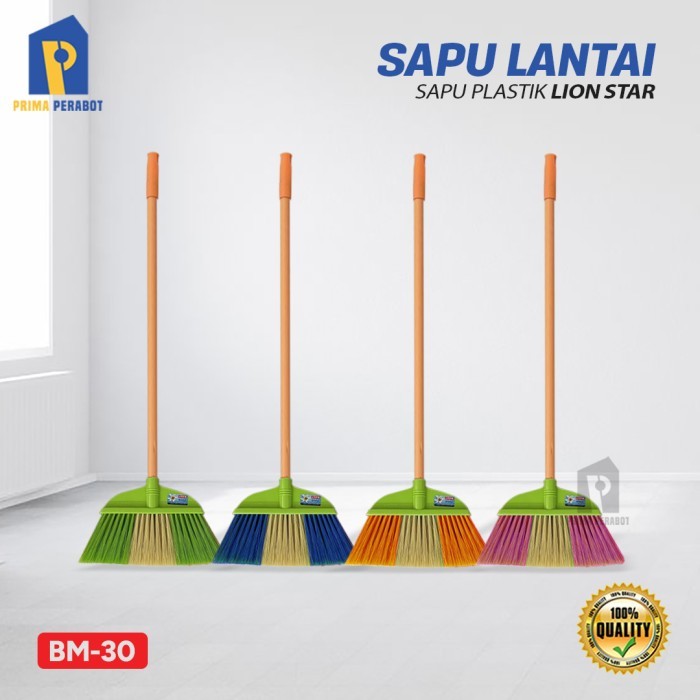 Sapu Lantai Plastik Lion Star Livina Broom Bm-30