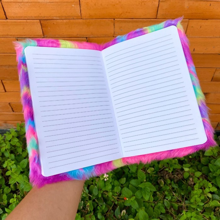 

Notebook Buku Diary Unicorn Bulu Fur Squishy Buku Tulis Anak - 3814
