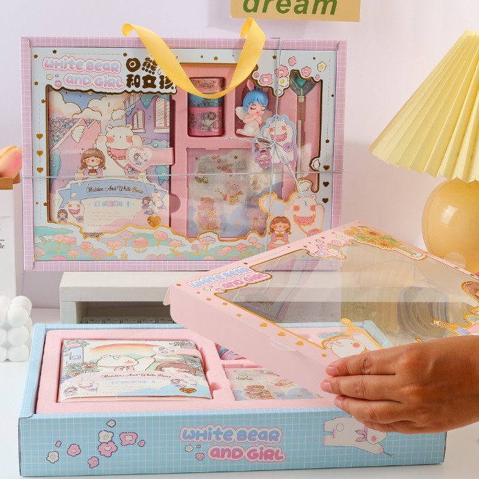

7 In 1 Gift Set Paket Jurnal Set Diary Magnetic Notebook Hadiah 1960