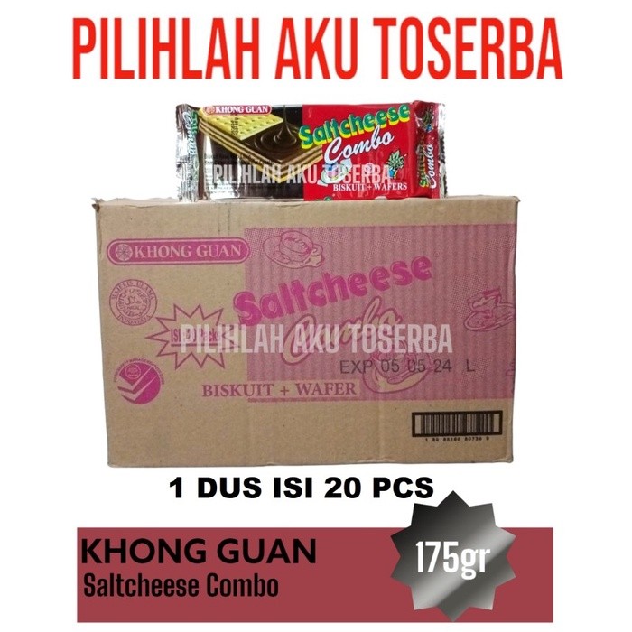 

Biskuit Khong Guan SALTCHEESE COMBO 175 gr - ( HARGA 1 DUS isi 20 )