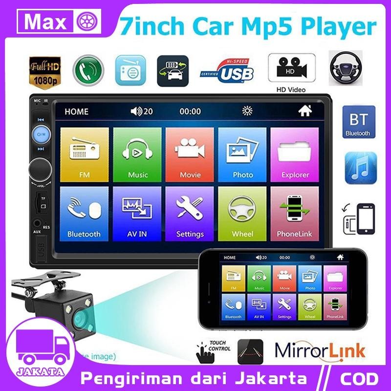 7 Inch Head Unit For Avanza Honda Brio Agya Toyota Calya Double Din Layar Kapasitif Mobil Mp5 Player
