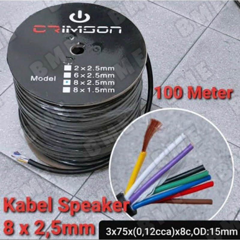 KABEL SPEAKER CRIMSON 8x2.5 ECERAN PER 5 METER