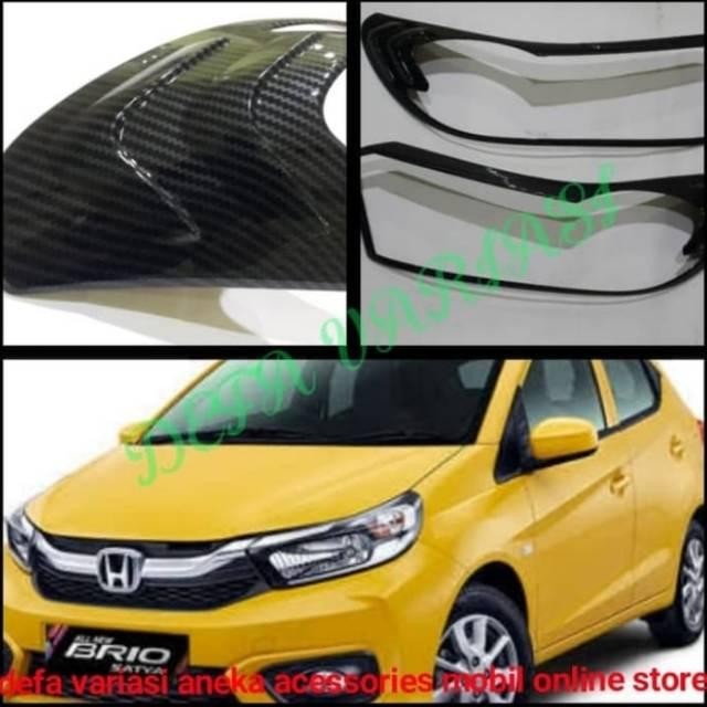 Garnish/List Lampu Depan All New Brio Carbon