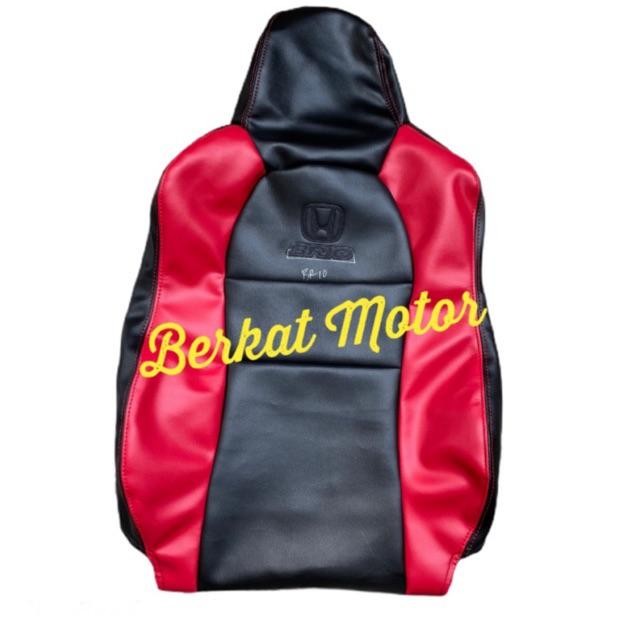 Sarung Jok Brio Merah Hitam Variasi - Berkat Motor