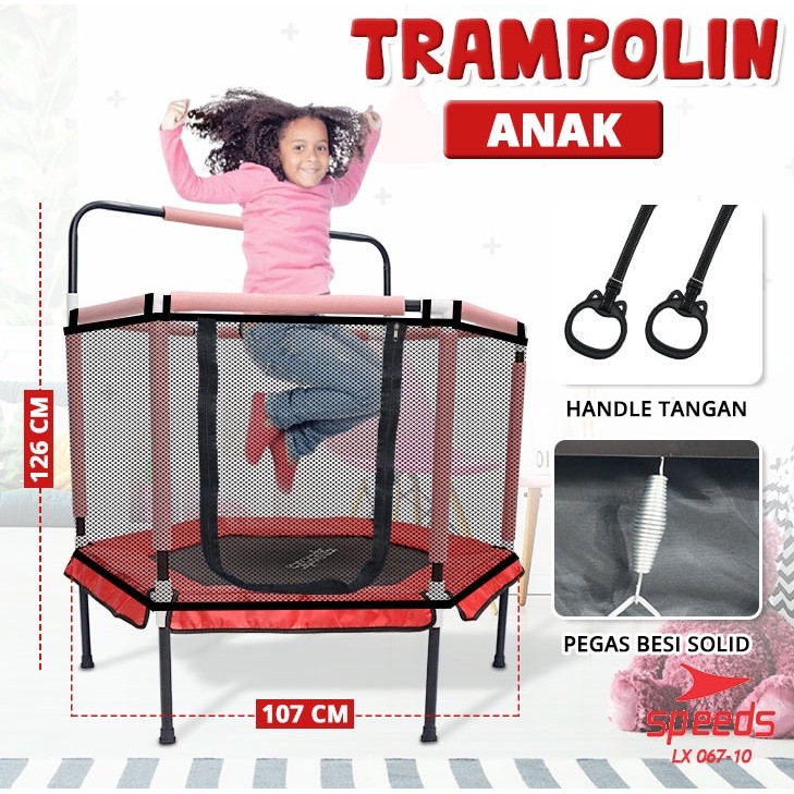 SPEEDS Trampoline Anak Trampolin Lompat Anak Jump Mainan Olahraga Anak Outdoor Indoor 067-10