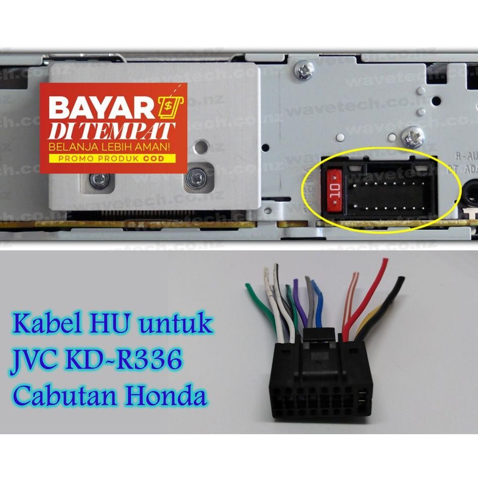 Kabel Soket Head Unit Jvc Untuk Pasang Hu Jvc Kd-R336 Copotan Honda Brio Soket Jvc Kdr336 Tape Mobil
