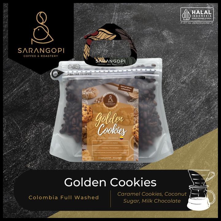 

Golden Cookies Kopi Arabika - Sarangopi Roastery Speciality Beans V60 Coffee-100%Arabica Original Best Quality