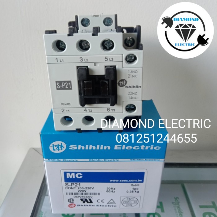 Murah MAGNETIC Kontaktor SHIHLIN S-P21 3P 110V 220V 380V / SP 21 SHIHLIN Non COD