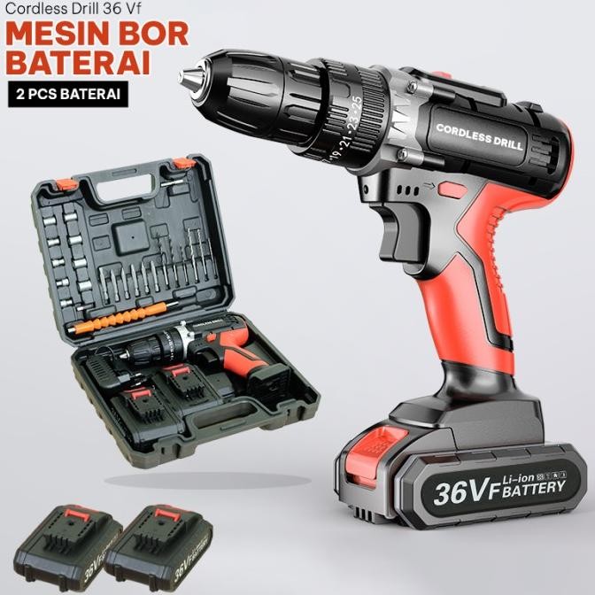 Mesin Brushless Kapasitas Ukuran Mata Bor 10mm 2 Baterai 36VF-G11B1